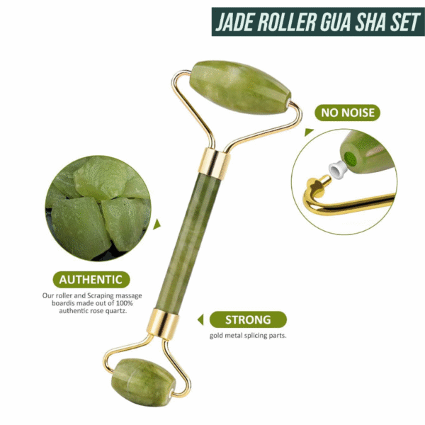 Jade Roller Gua Sha Set - Face Roller - Image 5