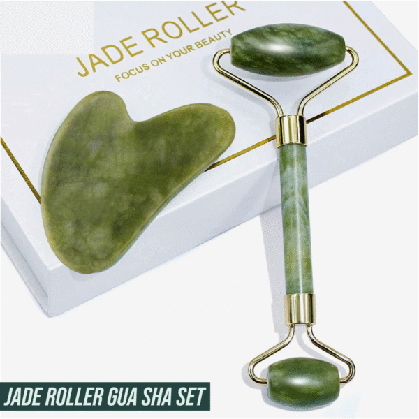 Jade Roller Gua Sha Set - Face Roller - Image 4