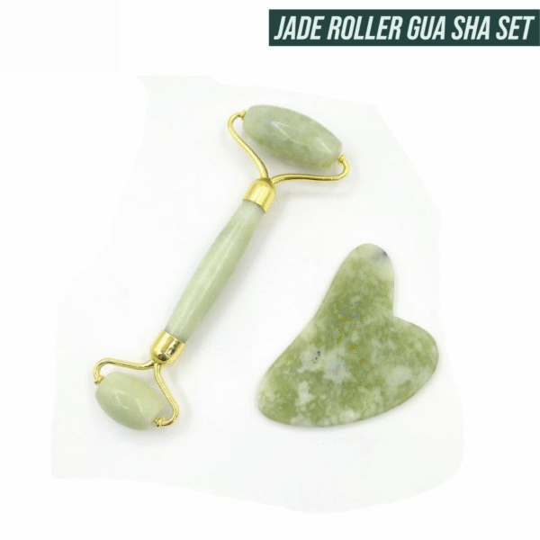 Jade Roller Gua Sha Set - Face Roller - Image 3