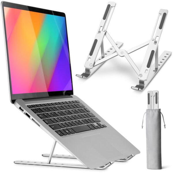 Portable Aluminium Laptop Stand with Anti Slip Rubber Grip