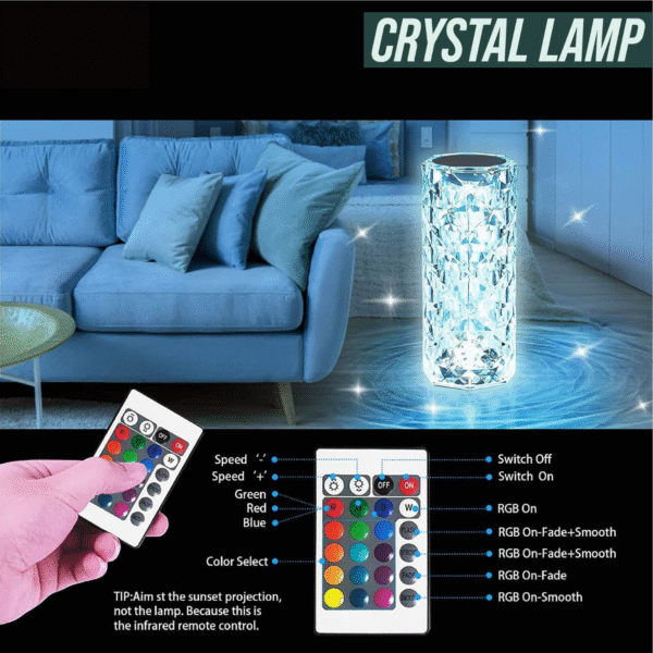 Crystal Diamond Table Lamp - Image 5
