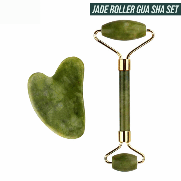 Jade Roller Gua Sha Set - Face Roller - Image 2