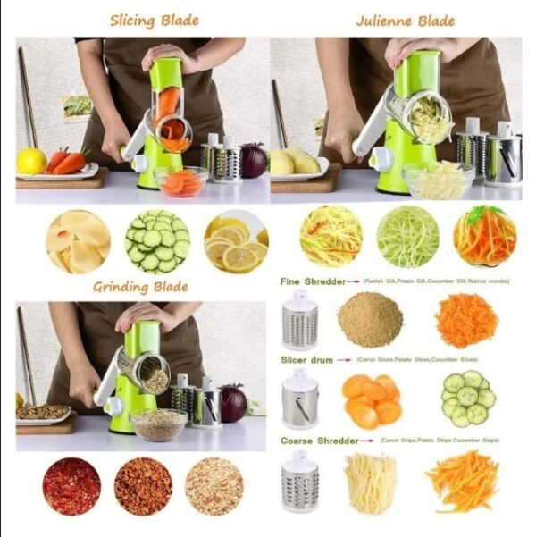 3 in 1 Manual Vegetable Cutter Slicer and Peeler - Image 6