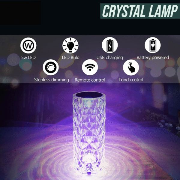 Crystal Diamond Table Lamp - Image 4
