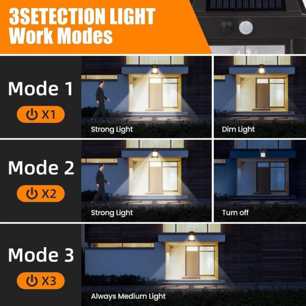 Waterproof Outdoor LED Solar Wall Lamp - Image 8