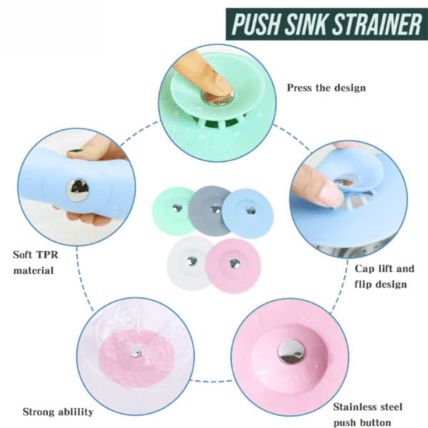 Silicone Hair Sink Flex Strainer Drainer - Image 2