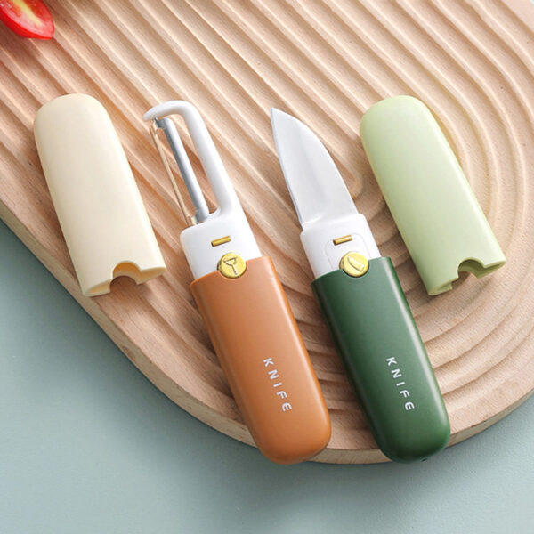2 in 1 Stainless Steel Fruit Knife and Peeler - Image 3