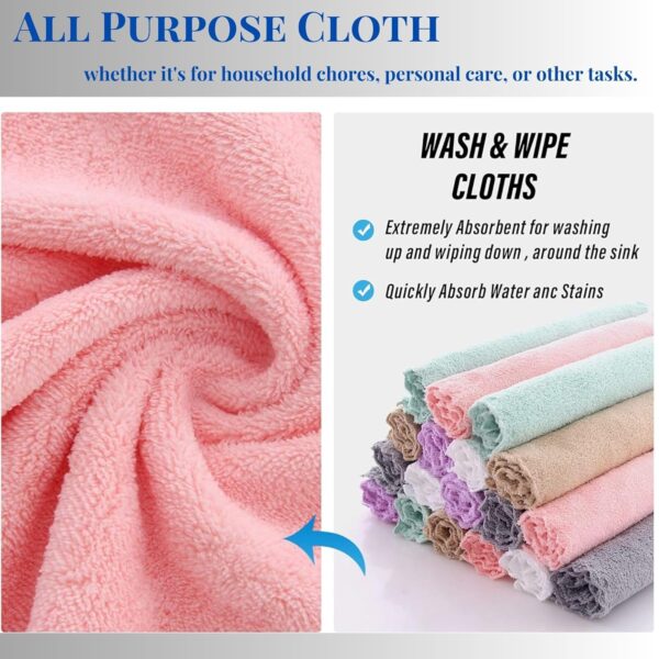 Microfiber Dish Cleaning Cloth for Kitchen - Image 2